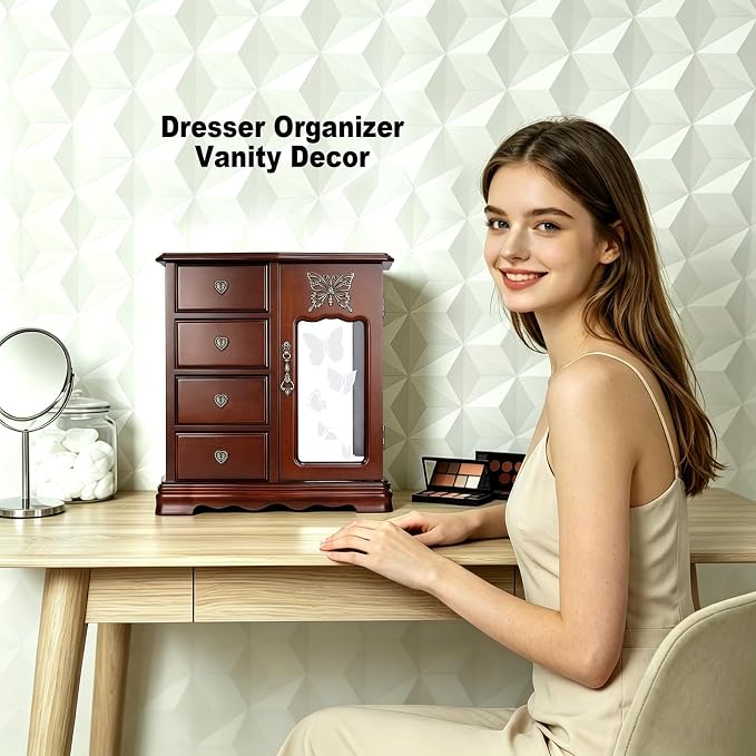 RR ROUND RICH DESIGN Solid Wood Jewelry Box - Image 4