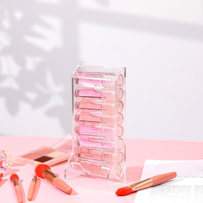 Weysat 2 Pcs Lip Balm Display Clear Acrylic Automatic Dispenser Lip Balm Holder - Image 3