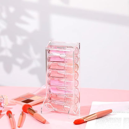 Weysat 2 Pcs Lip Balm Display Clear Acrylic Automatic Dispenser Lip Balm Holder - Image 3