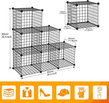 HUBSON Wire Cube Storage Organizer, Book/Toy/Craft/Potted Plants and petCloset - Image 3