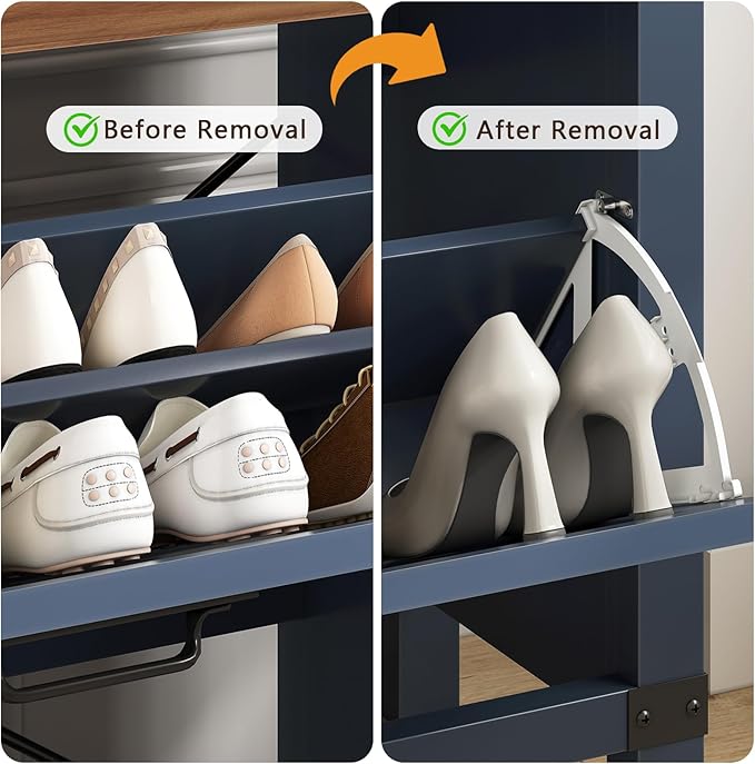 Fluted Shoe Cabinet Storage - Image 6