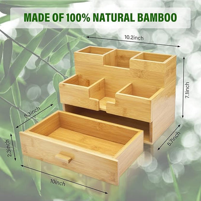 Bamboo Desk Organizer - Image 2