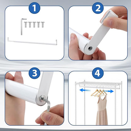 Threehoney Expandable Closet Rod - Image 4