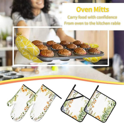Springtime Herb Garden Advanced Oven Gloves and Pot Rack Kit | Insulated - Image 7