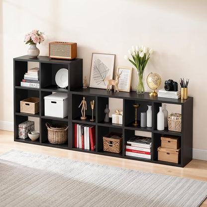 LUCKLIFE 8-Cube Storage Organizer, Stackable Modular Bookcase Shelf - Image 7