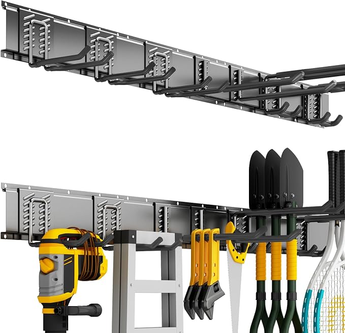 Garden Tool Organizer Wall Mount, 48inch Heavy Duty Garden Tool organizer by CRXCRC