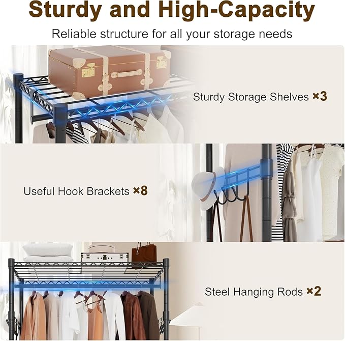 Whitmor Modern Industrial Wardrobe - Image 4
