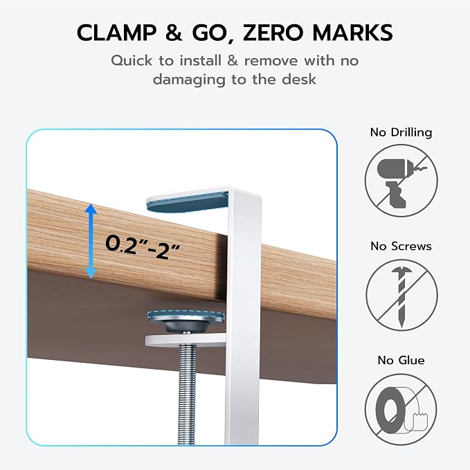 ARES WING 17"-28.7" Extendable Under Desk Cable Management Tray - Image 5