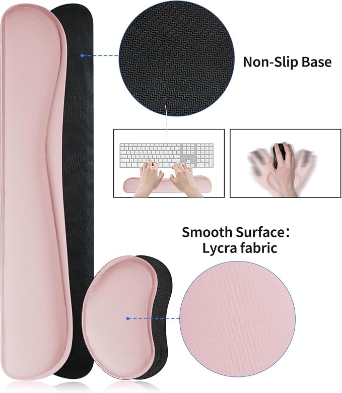 Bloss Large Desk Pad and Keyboard Wrist Rest, Large Mouse Pad + Keyboard - Image 5