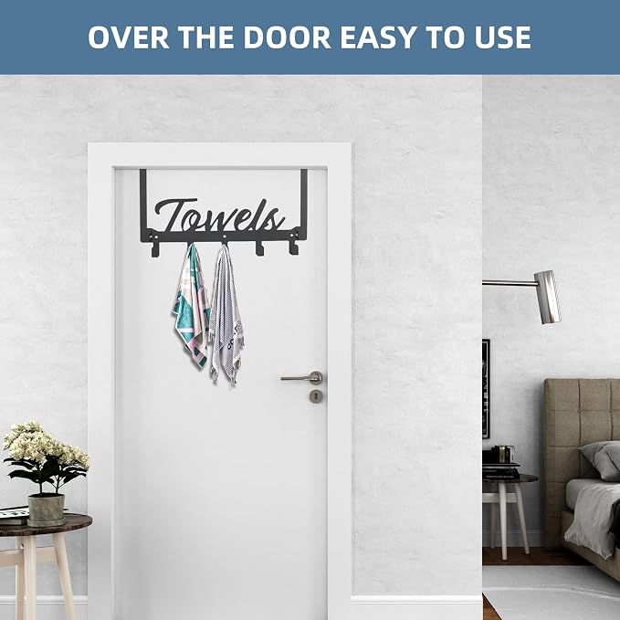 Azmoncy Over The Door Hooks, Towel Rack Towel Hooks - Image 5