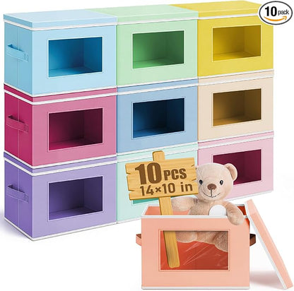 Threehoney 10 Pcs Fabric Storage Cubes by Threehoney