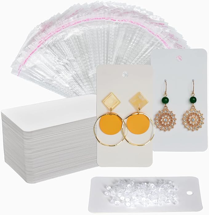 Twavang Earring Card Holder Set, 100 Pairs Clear Earring Backs by Twavang