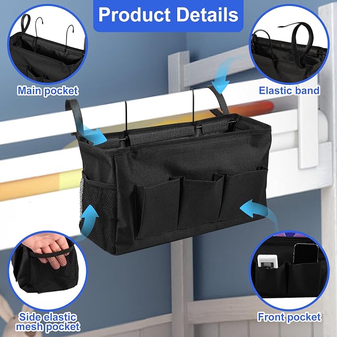 1PC Bedside Caddy, Bedside Storage Organizer - Image 5