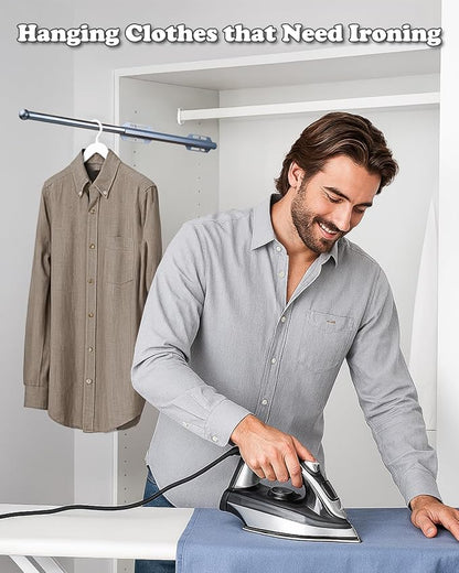Valet Rod for Closet Pull Out, Standard Retractable closet rod organization rack - Image 6