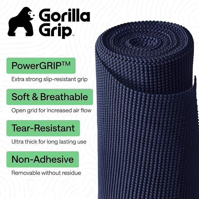 GORILLA GRIP powerGRIP Drawer Shelf and Cabinet Liner, Thick Strong Hold - Image 2