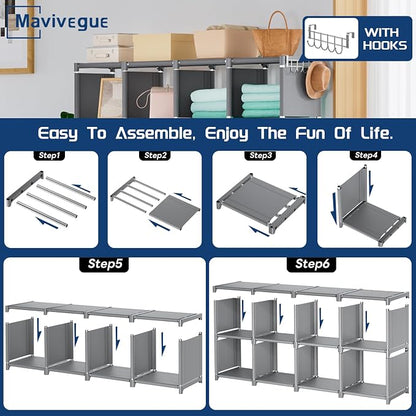 Mavivegue 20 Cube Storage Organizer Bookshelf, Metal Cube Construction - Image 7