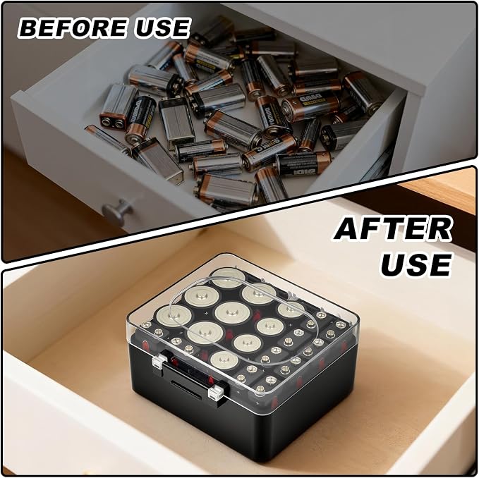 FULLCASE Battery Storage Organizer Box, Holder Container - Image 6