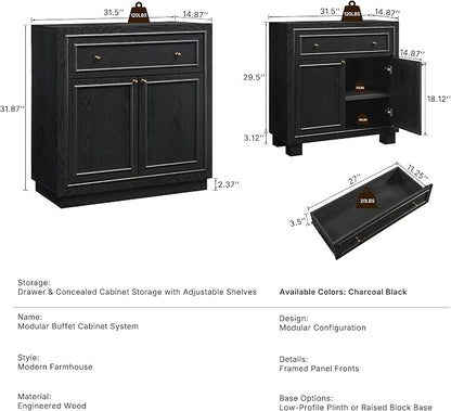 ACCOHOHO Modern Farmhouse Buffet Cabinet, Modular Storage Cabinet - Image 2