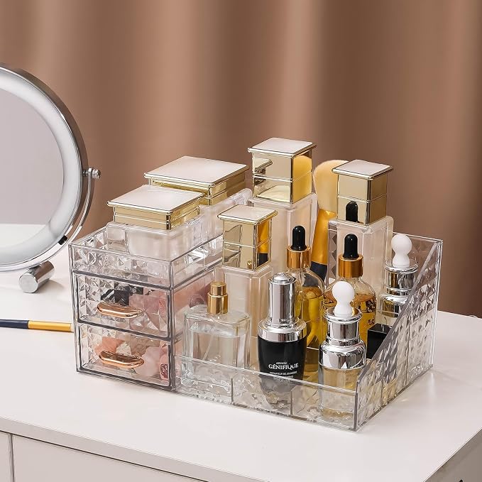 Clear Makeup Organizer for Vanity, Desk Makeup Caddy - Image 8