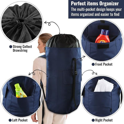 Laundry Bag Backpack, 125L Extra Large Travel Laundry Bags - Image 4