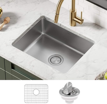KRAUS Dex 21-inch Undermount 16 Gauge Stainless Steel Single Bowl Kitchen Sink by KRAUS