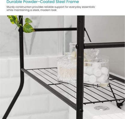 Home Zone Living Over-the-Toilet Bathroom Storage Cabinet Organizer | - Image 7