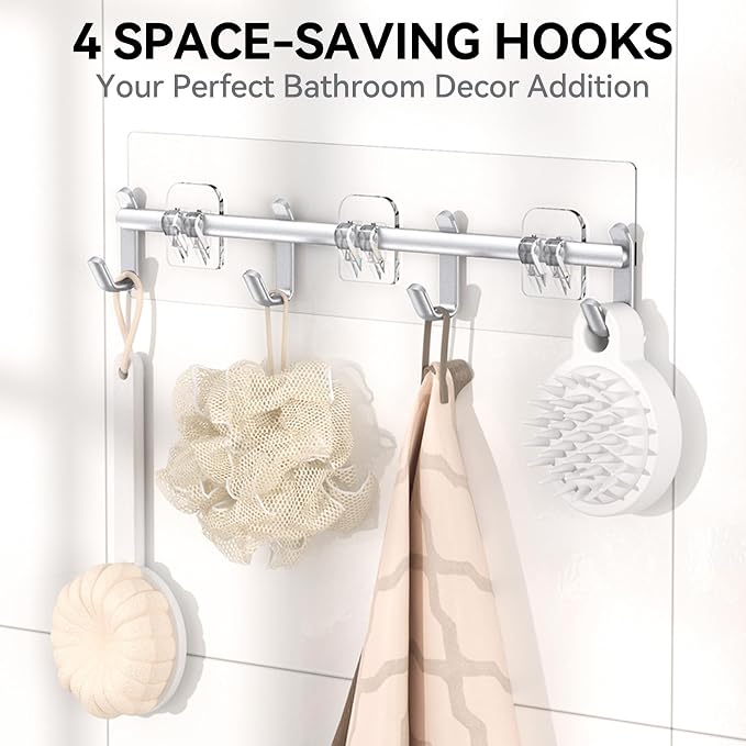 YASONIC Shower Caddy Adhesive, Rustproof Shower Organizer - Image 4