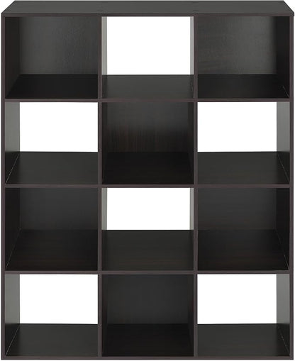 Whitmor 12 Cube Bookcase, 4 Tier Stackable MDF Bookself, Open Storage Display - Image 6
