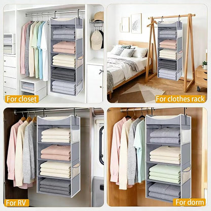 5-Shelf Hanging Closet Organizer and Storage - Image 6