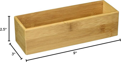 Lipper International 8381 Bamboo Wood Stacking Drawer Organizer Box - Image 4