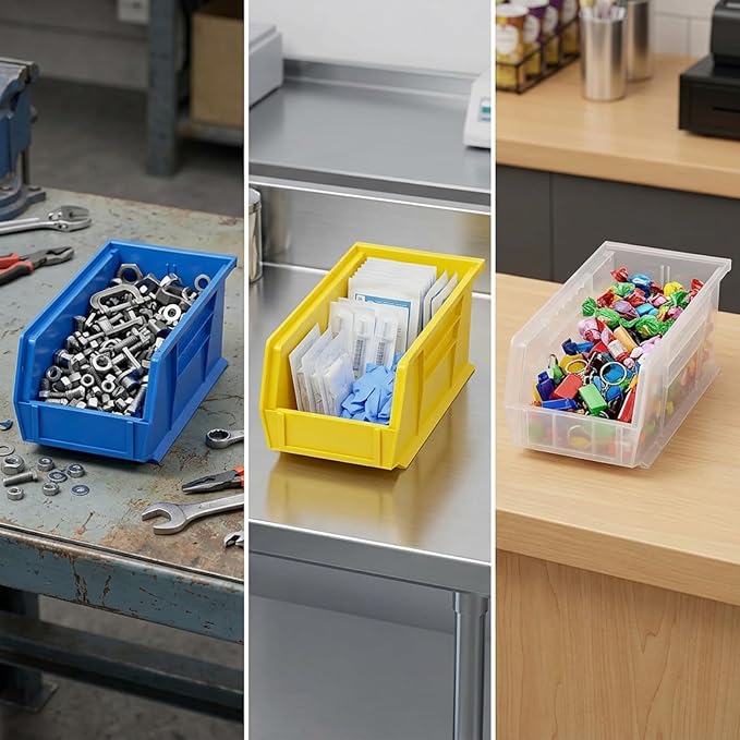 Quantum Storage QUS234 Heavy-Duty Stackable Plastic Storage Bins - Image 3