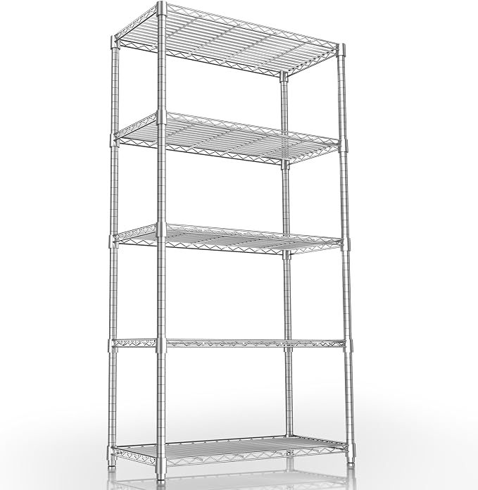 Xcity Storage Shelves, 5 Tier Heavy Duty Metal Shelving Unit, 2000 LBS by Unknown
