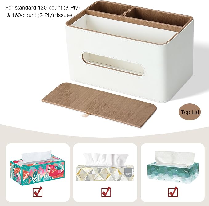 PU Leather Tissue Box Cover Rectangular - Image 8