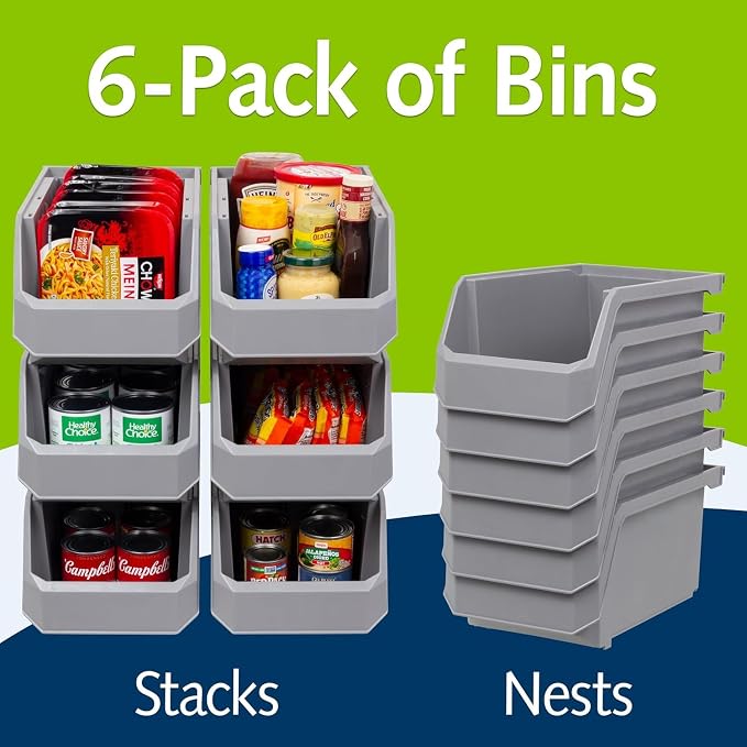 Plastic Containers for Organizing and Storage Bins for Closet, Garage or Pantry - Image 5