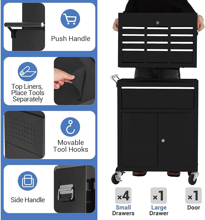 5-Drawer Rolling Tool Chest - Image 4