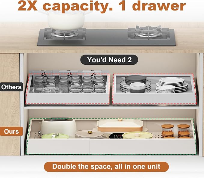 Pull out Cabinet Organizer, Width and Depth Expandable - Image 2