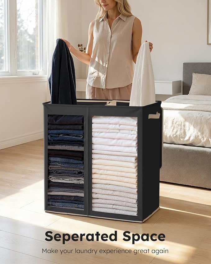 SOLEDI Large Double Laundry Hamper - Image 5