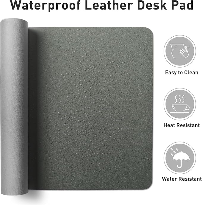 Bloss Leather Desk Mat Jungle Green / 31.5" x 15.7", Desk Matt - Image 6