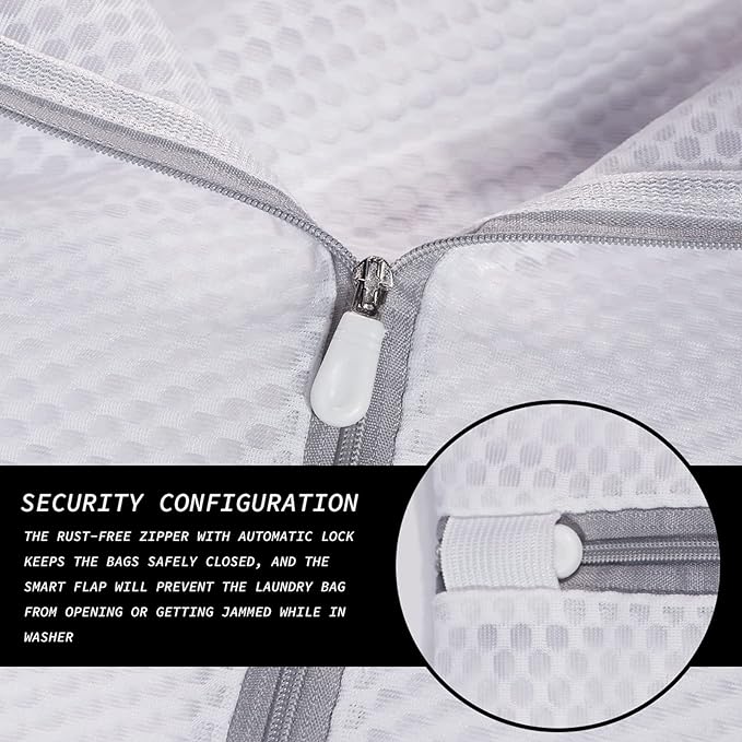 4Pcs Durable Honeycomb Mesh Laundry Bags - Image 3