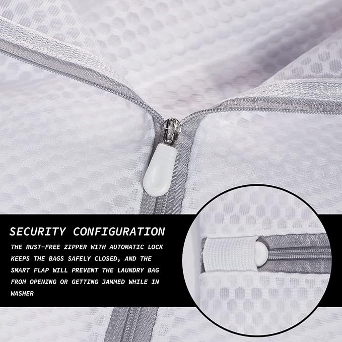 3Pcs Durable Honeycomb Mesh Laundry Bags - Image 3