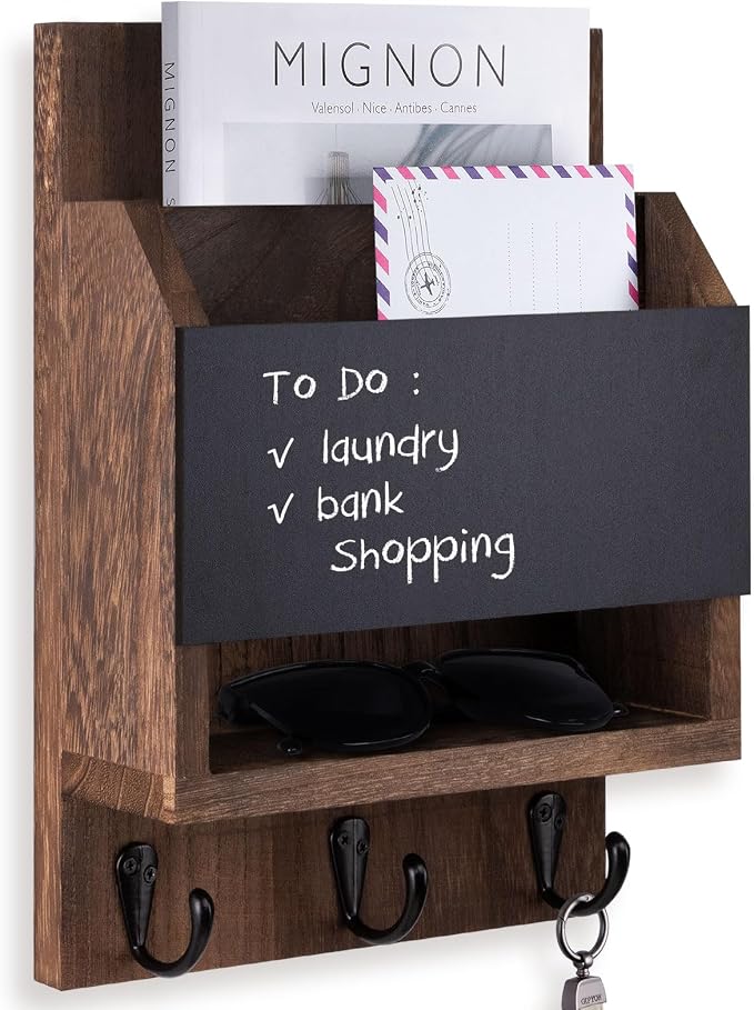 Key and Mail Holder for Wall, Key Holder by Lucundm