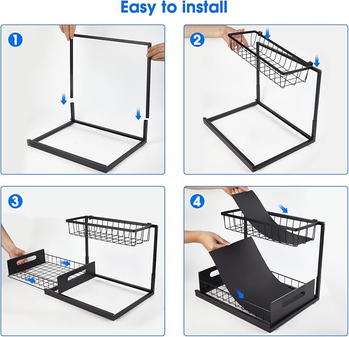 Under Sink Organizer, 2 Tier Under Sink Organizers and Storage Multi-Purpose - Image 6