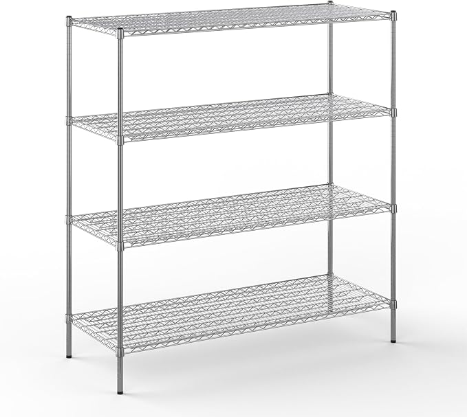 24" Deep x 60" Wide x 64" Height Wire Shelving Kit | 4-Tier | NSF Commercial by Regal+Altair