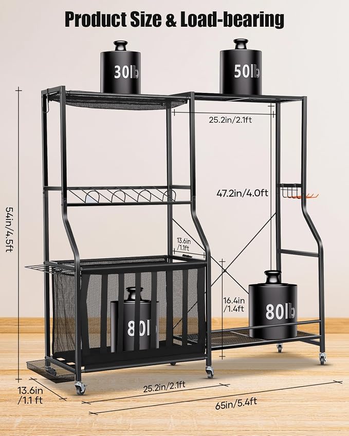 Garage Sports Equipment Organizer - Image 2