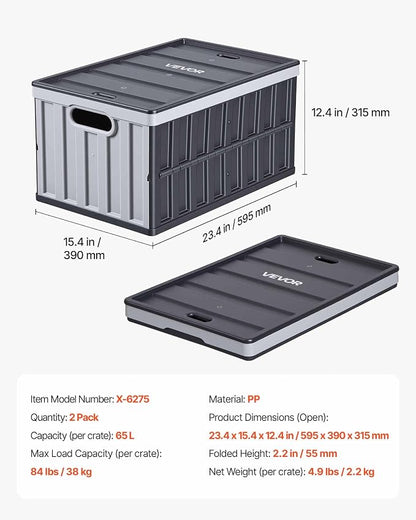 VEVOR Plastic Collapsible Storage Bins - Image 7