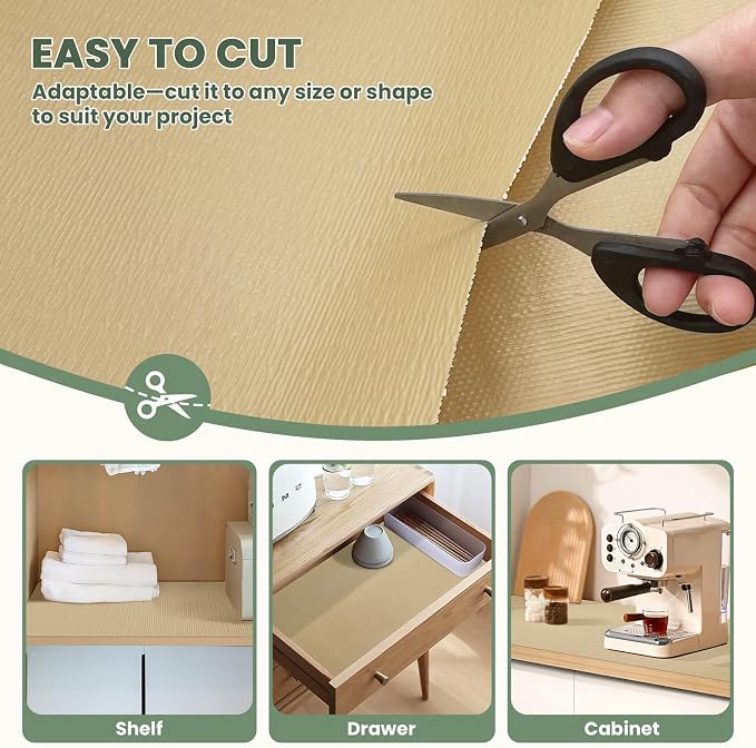 Drawer Liner and Shelf Liner for Kitchen Cabinet Liner Non-Adhesive Non-Slip - Image 5