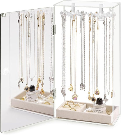 Acrylic Jewelry Organizer with Mirror by Cirhy