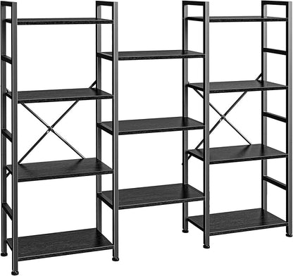 SUPERJARE Triple Bookshelf, Bookcase by SUPERJARE