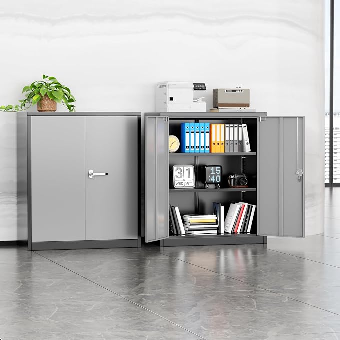 INTERGREAT Metal Garage Storage Cabinet, Small Steel Cabinet - Image 2