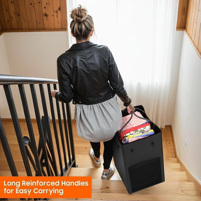 150L Laundry Hamper with Wheels, Rolling Laundry Basket with Metal Frame and - Image 7